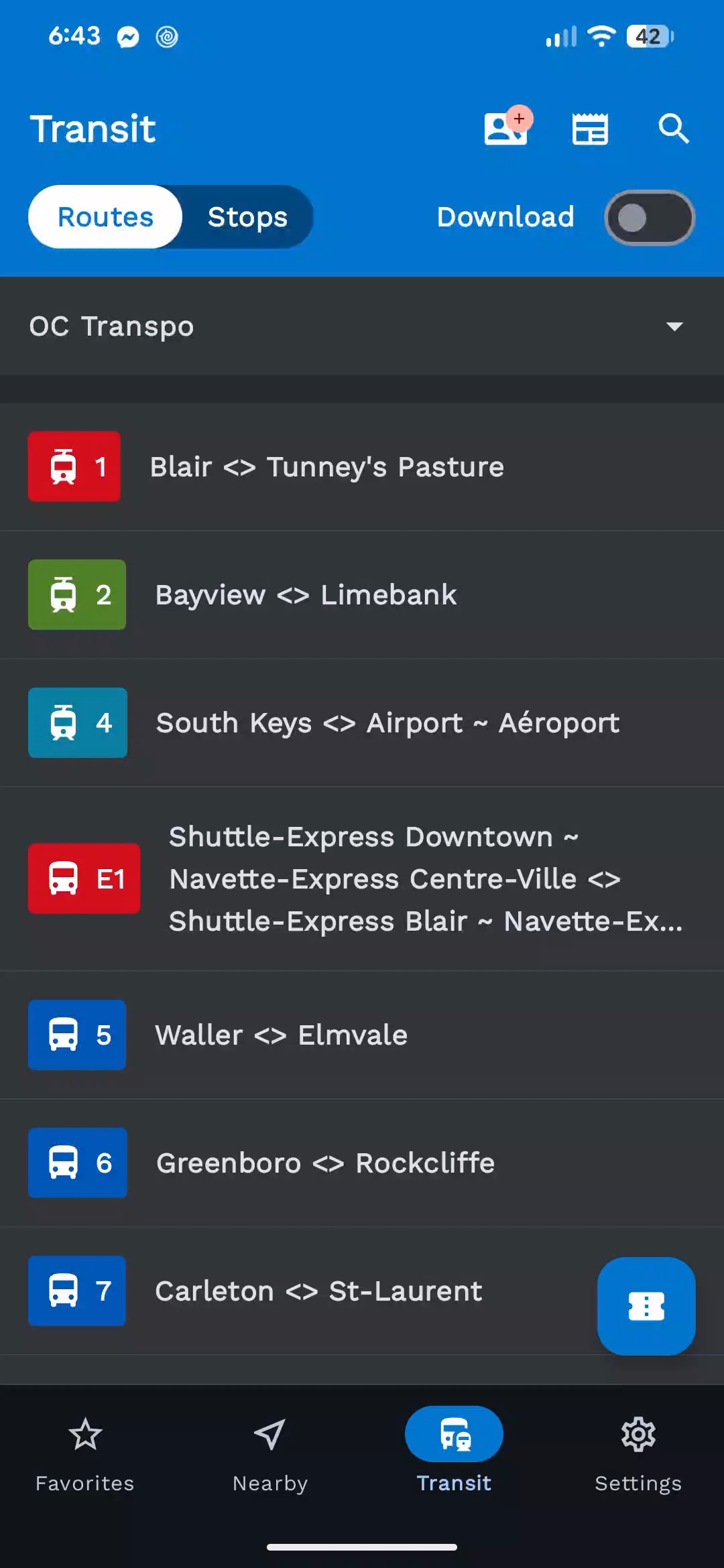 Save Favorite Routes & Stops